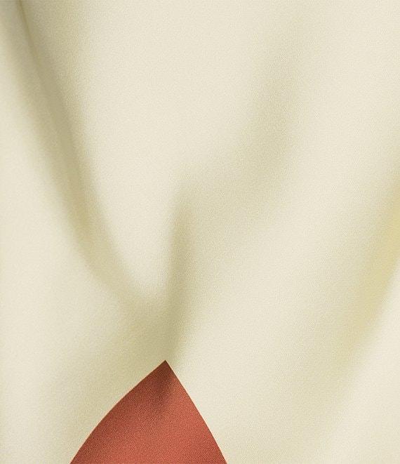 Gianni Bini Harper Sunburst Satin V-Neck Sleeveless Slip Midi Dress Product Image