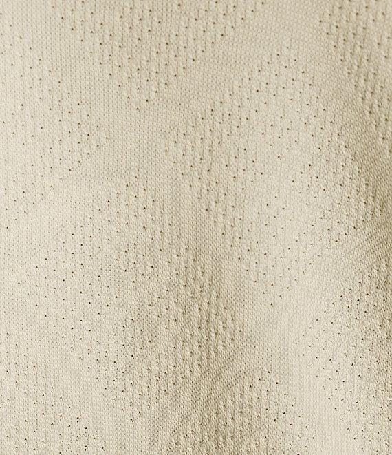 Rowm Tourister Short Sleeve Solid Jacquard Coat Front Shirt Product Image