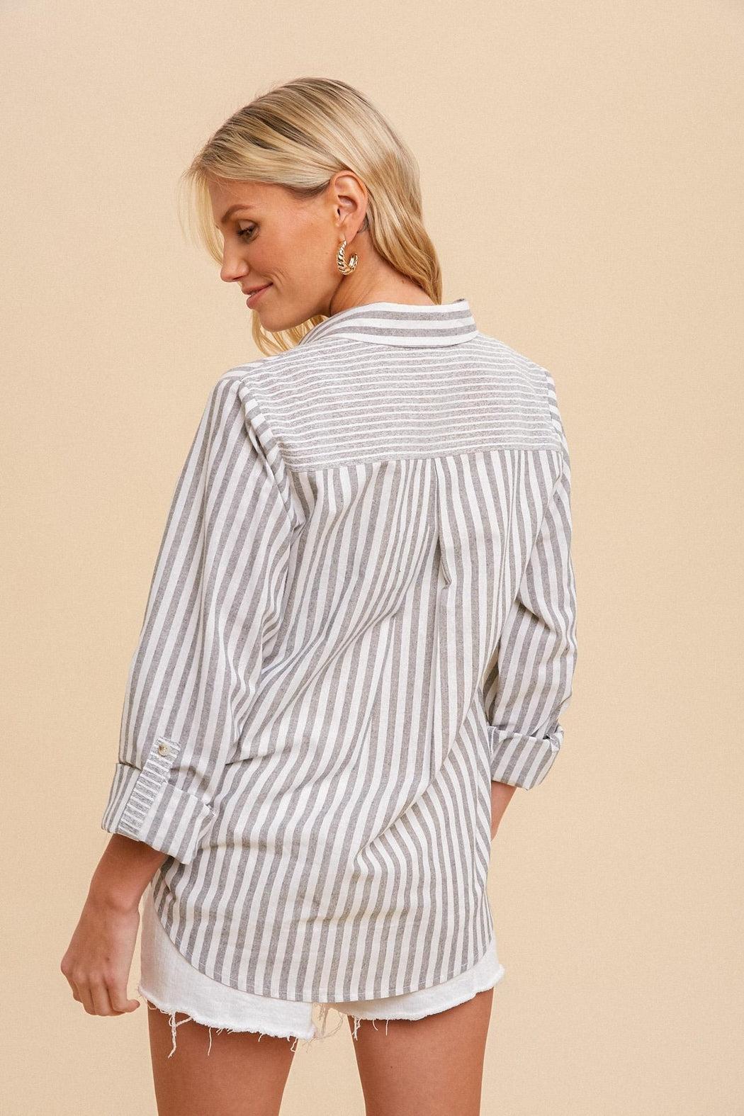 Stripe Cotton Shirt Product Image