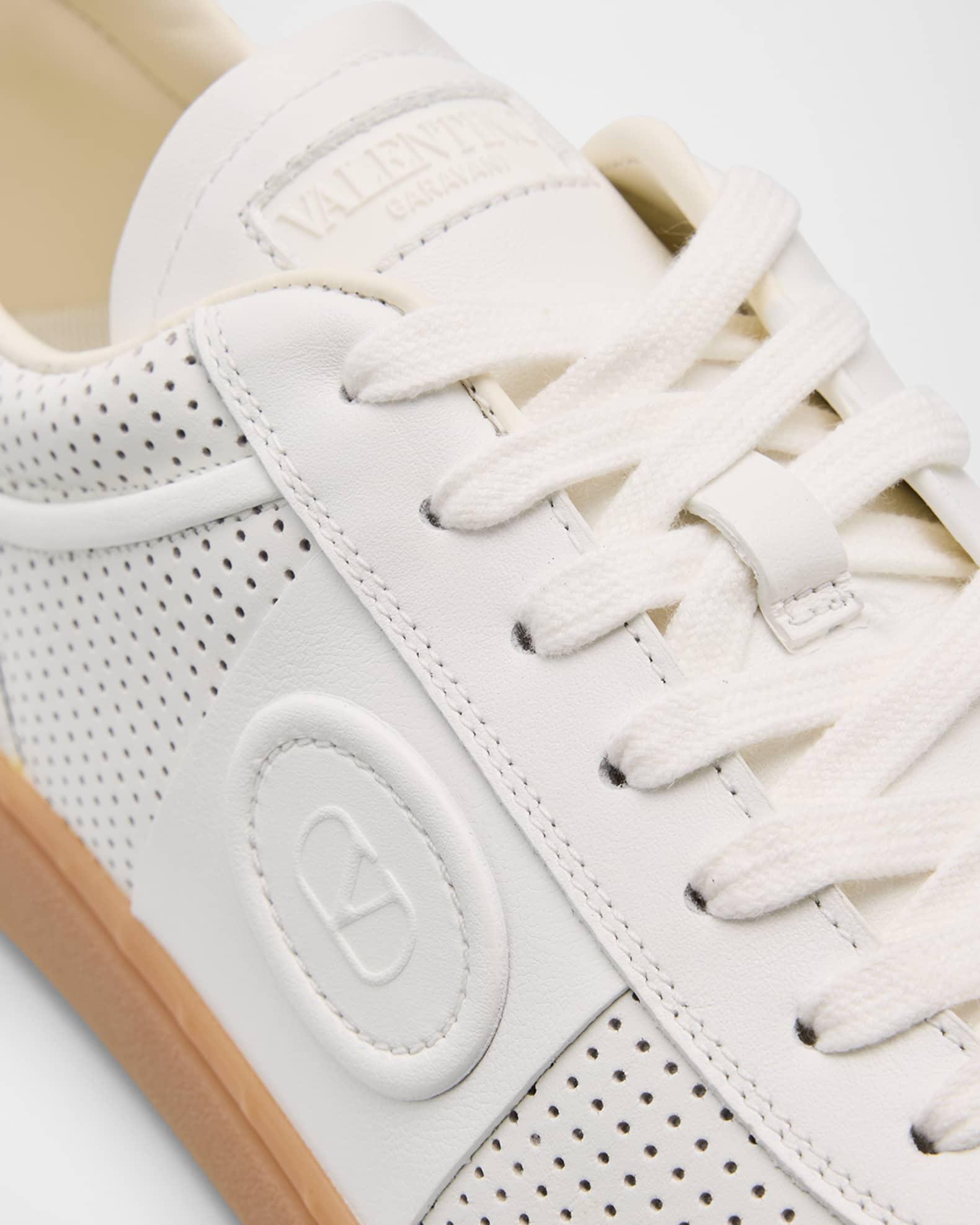 Men's Upvillage Perforated Napa Leather Low-Top Sneakers Product Image