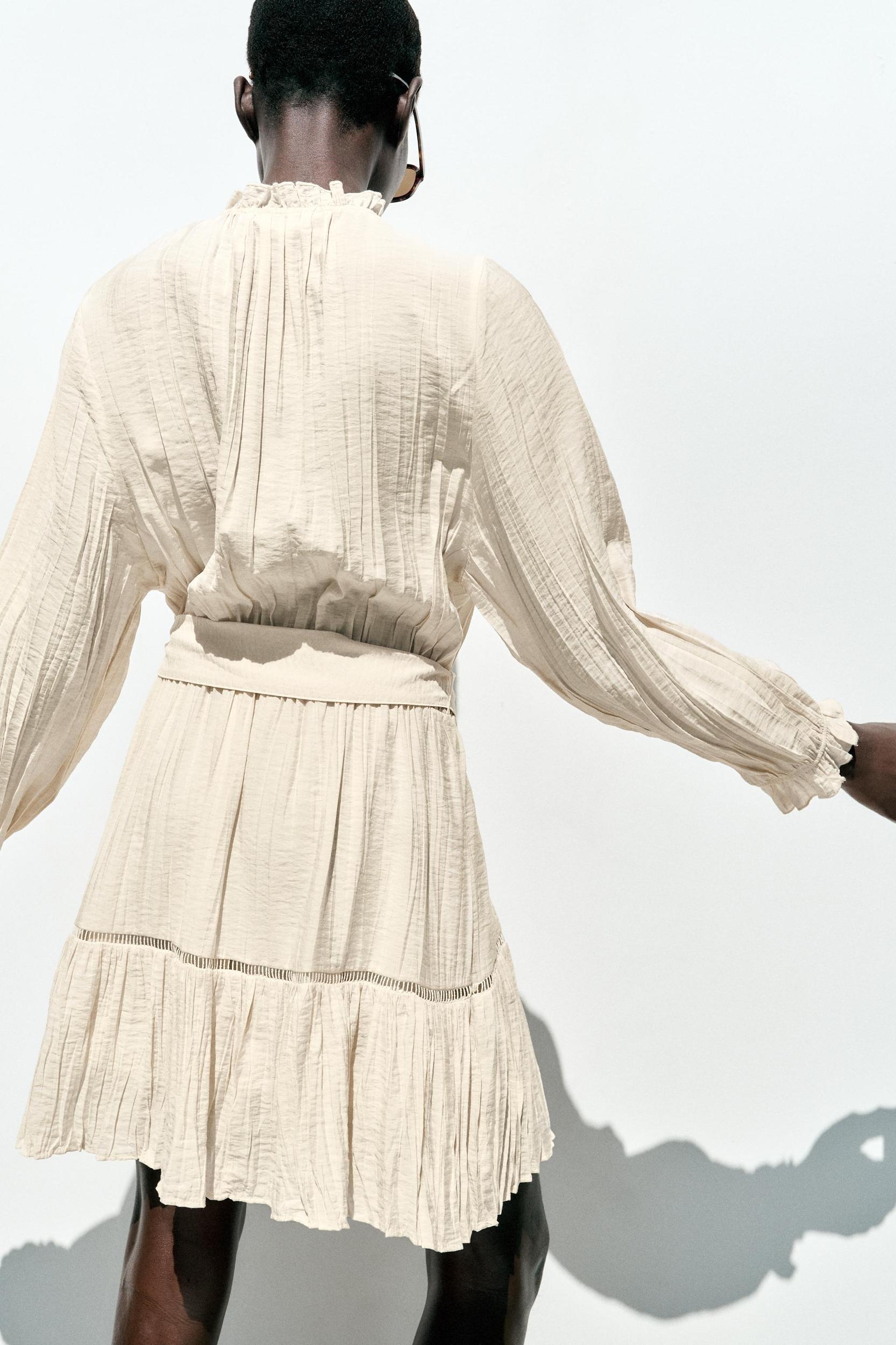 WRINKLED EFFECT MINI DRESS Product Image