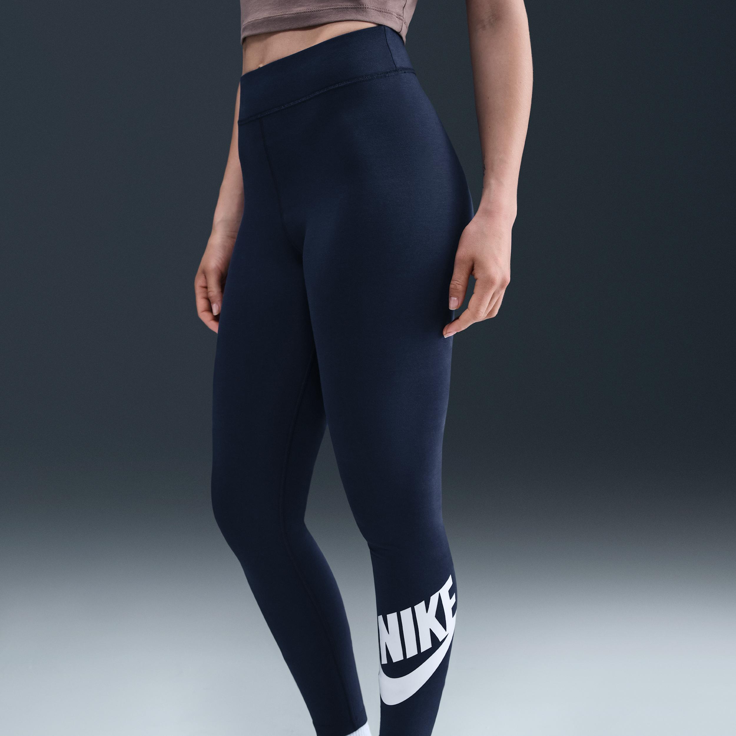 Womens Nike Sportswear Classics High-Waisted Graphic Leggings | DV7791-410 Product Image