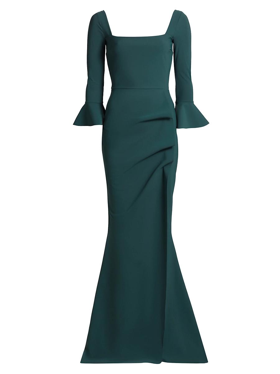 Womens Astra Squareneck Bell-Sleeve Gown Product Image
