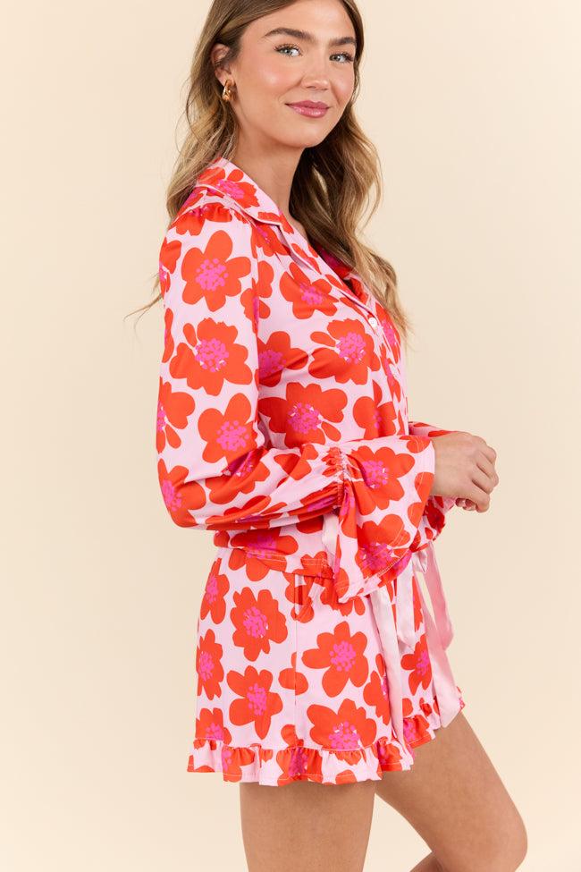 Blooming Bright Night Floral Pajama Set FINAL SALE Product Image
