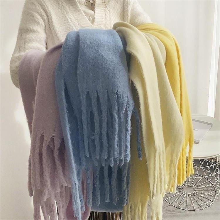 Fringed Plain Scarf Product Image