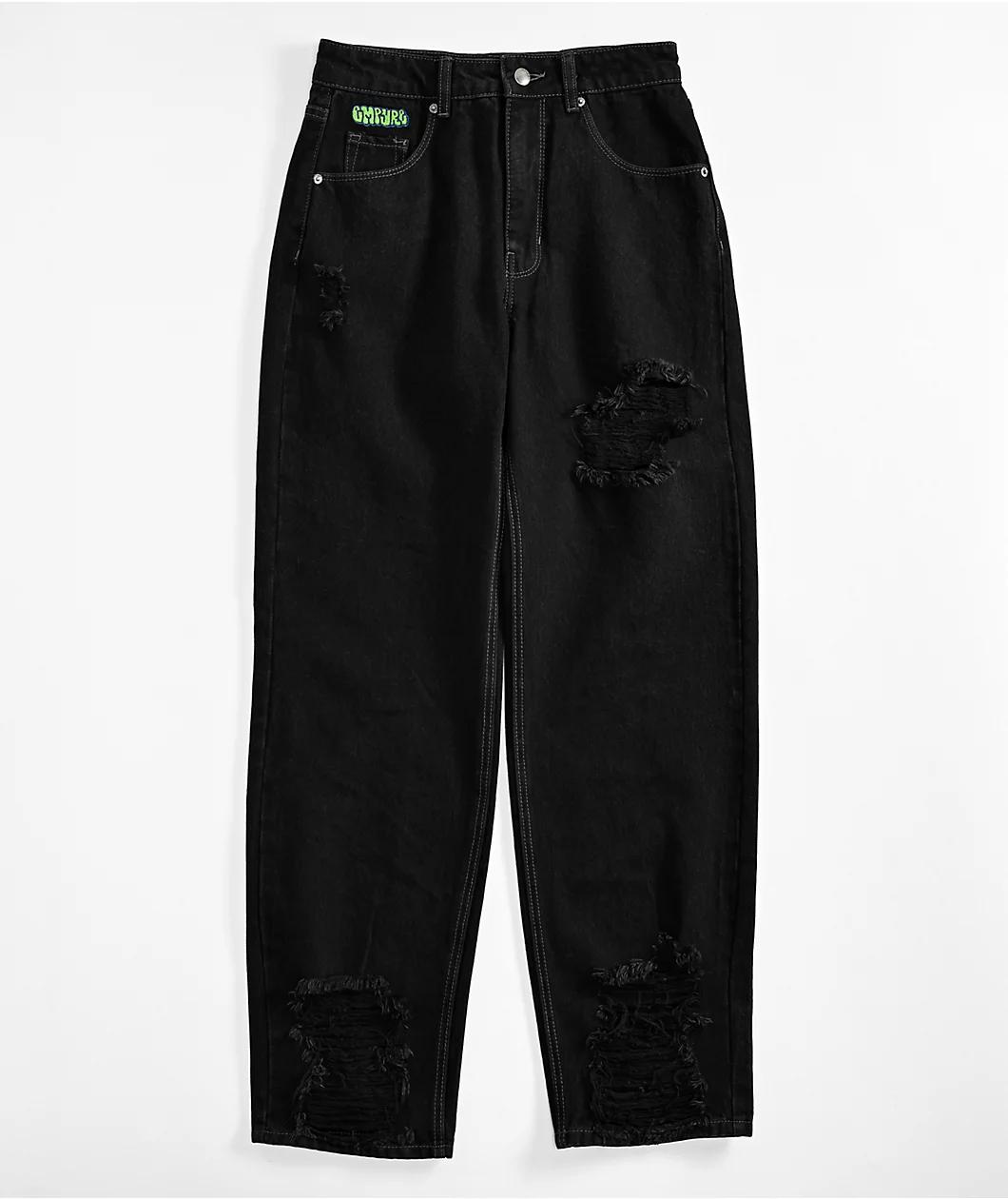 Empyre Tori Destroyed Sabbath Black Wash Skate Jeans Product Image