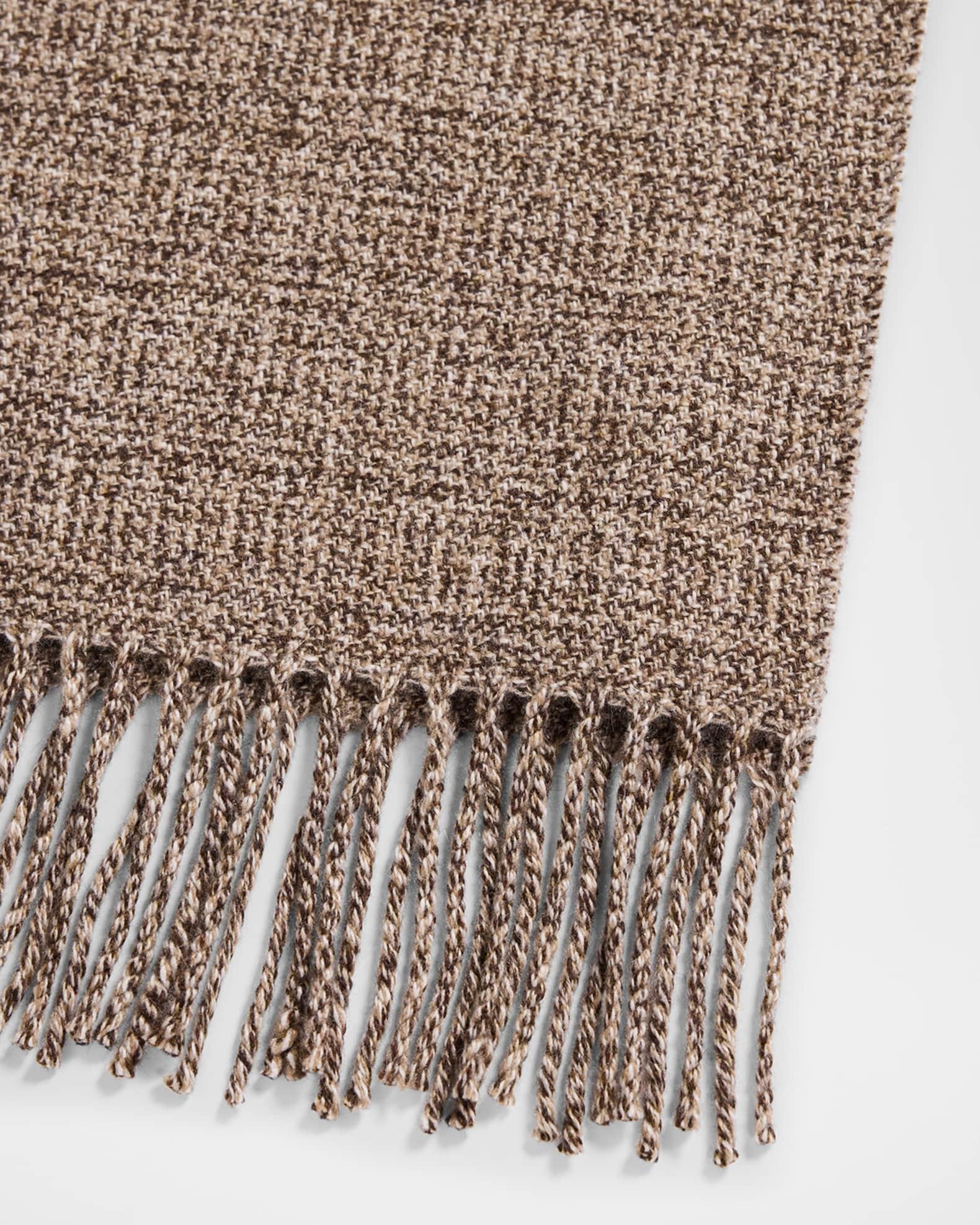 Mens Mouline Tweed Cashmere Scarf Product Image