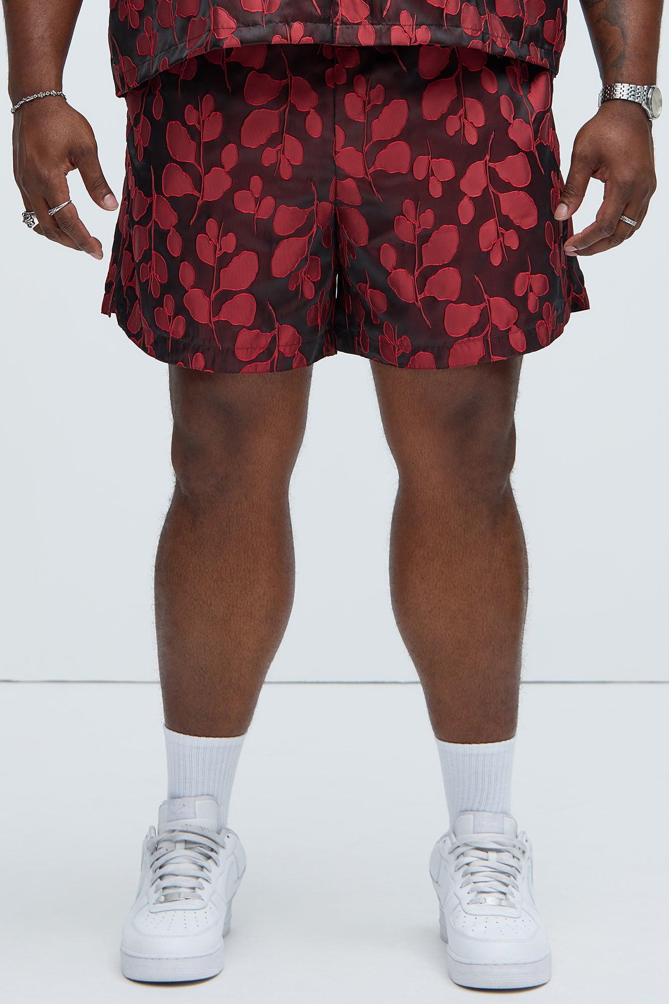 Fenno Jacquard Shorts - Red Product Image