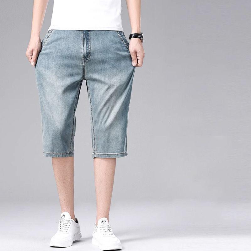 Mid Rise Washed Jorts Product Image