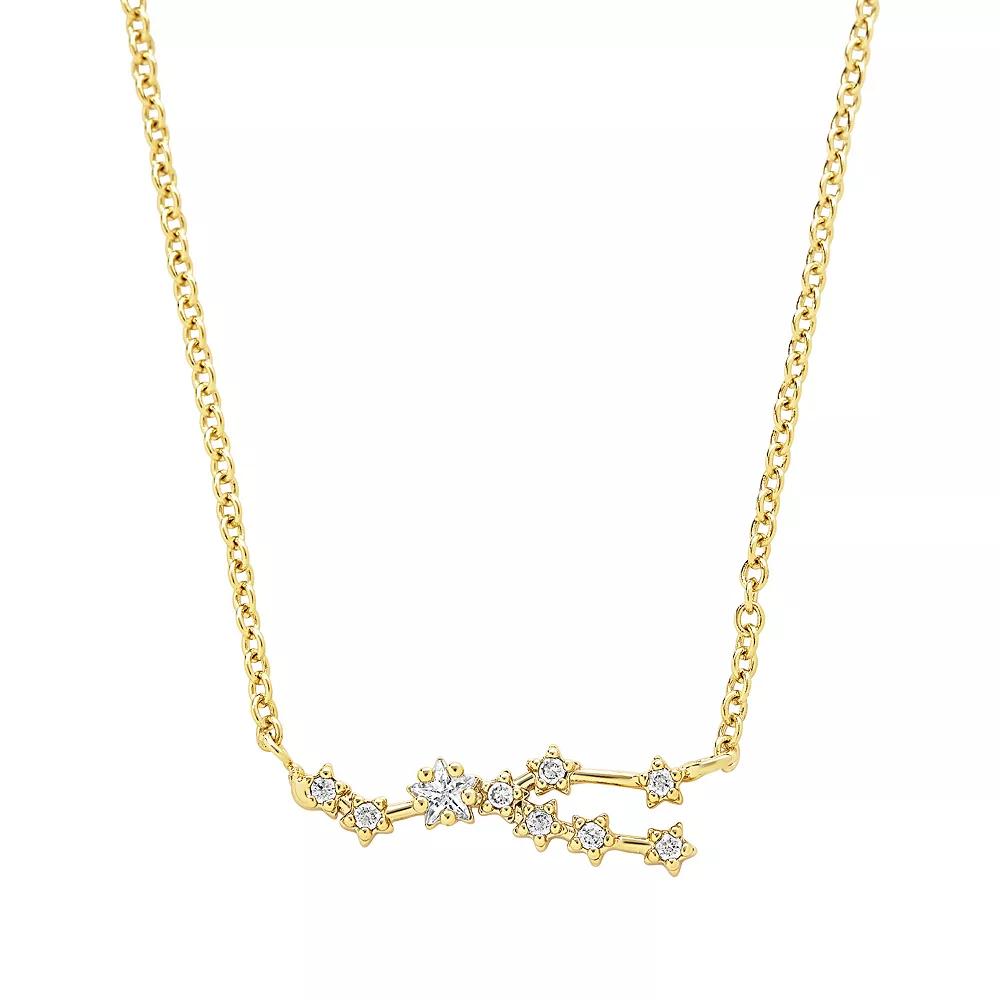 MC Collective Cubic Zirconia Constellation Necklace, Women's, 14k Gold Tone Gemini Product Image