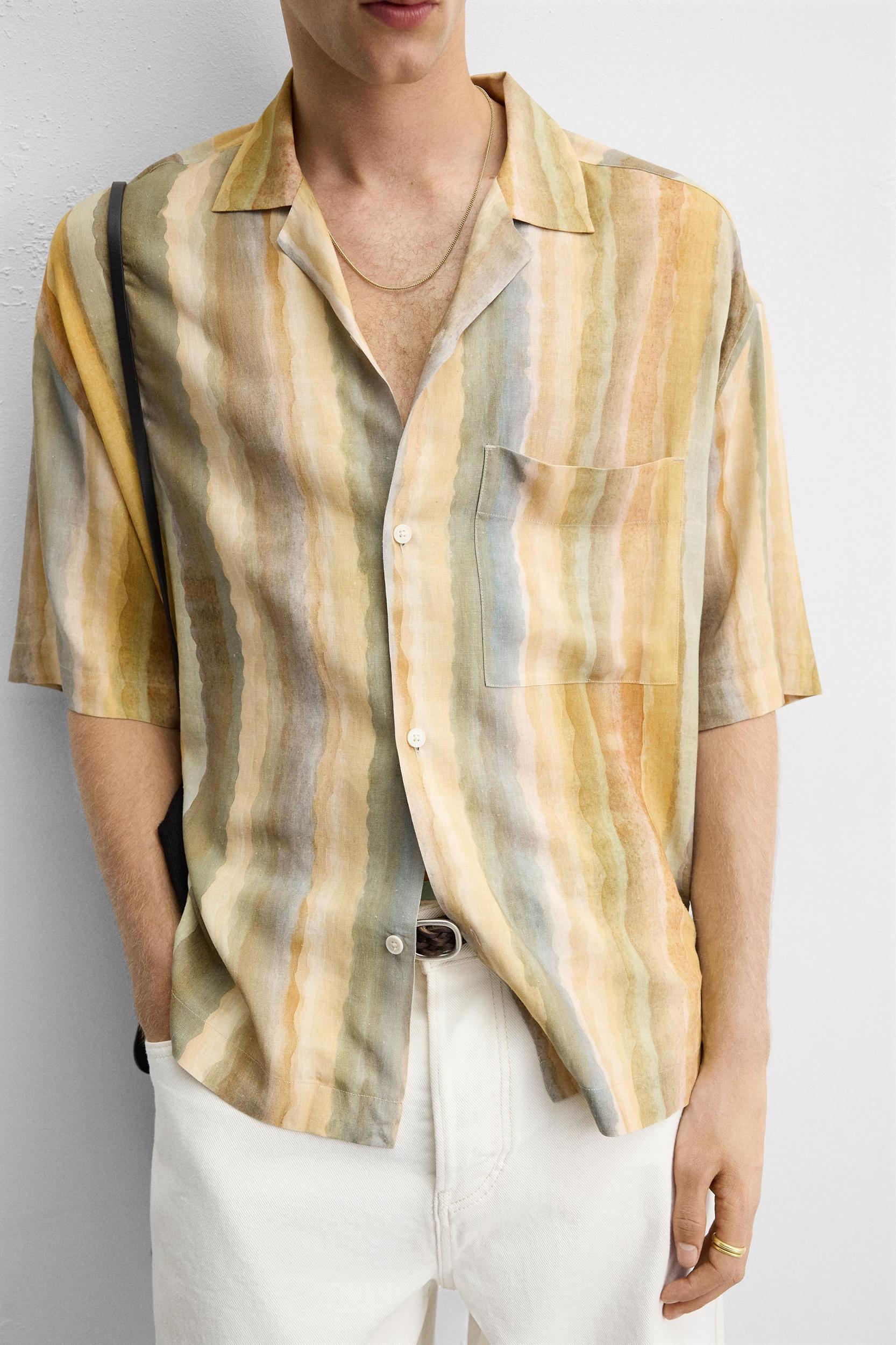STRIPED PRINT SHIRT Product Image