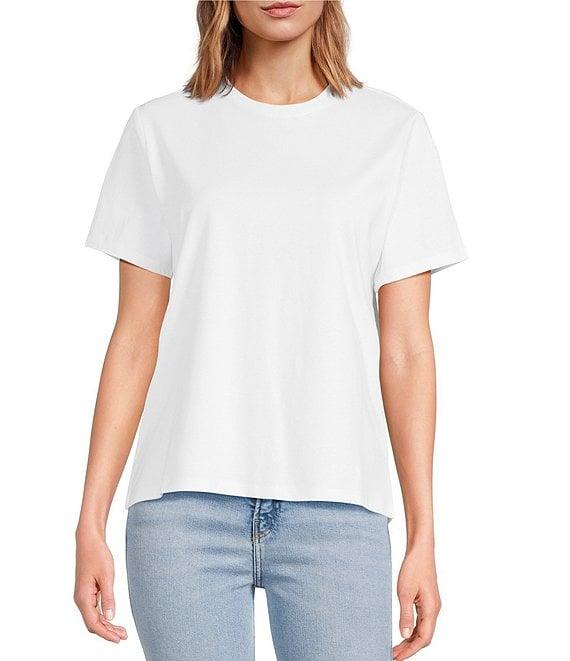 Good American Cotton Classic Crew Neckline Short Sleeve Tee Product Image