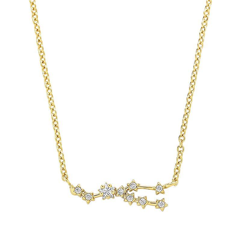 MC Collective Cubic Zirconia Constellation Necklace, Women's, 14k Gold Tone Gemini Product Image