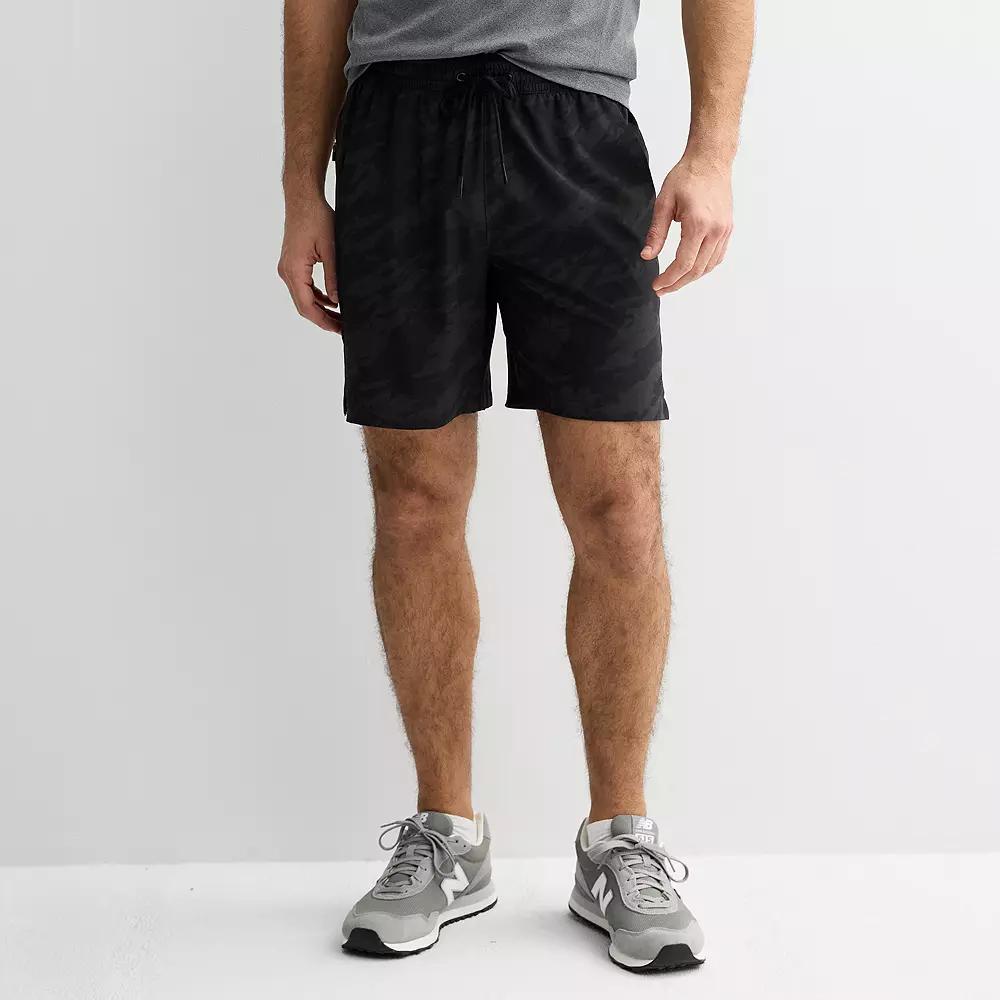Men's Tek Gear® 7 in. Training Shorts, Size: Medium, Black Camo Product Image