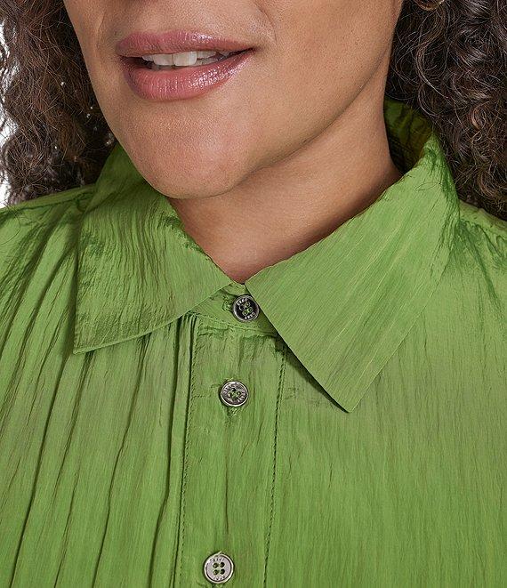 DKNY by Donna Karan Plus Size Button Down Collar Shirt Dress Product Image