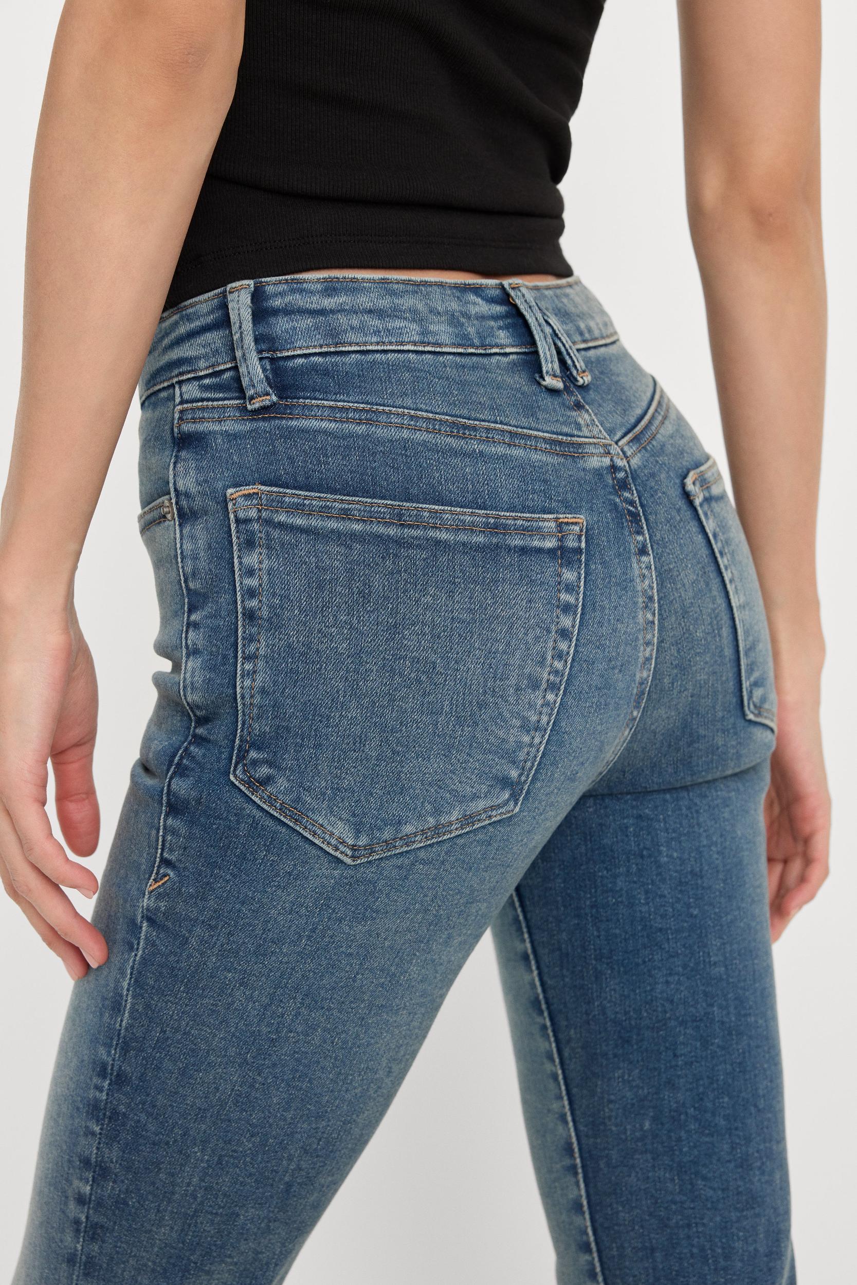 COMPRESSION GOOD LEGS STRAIGHT JEANS | INDIGO254 Product Image