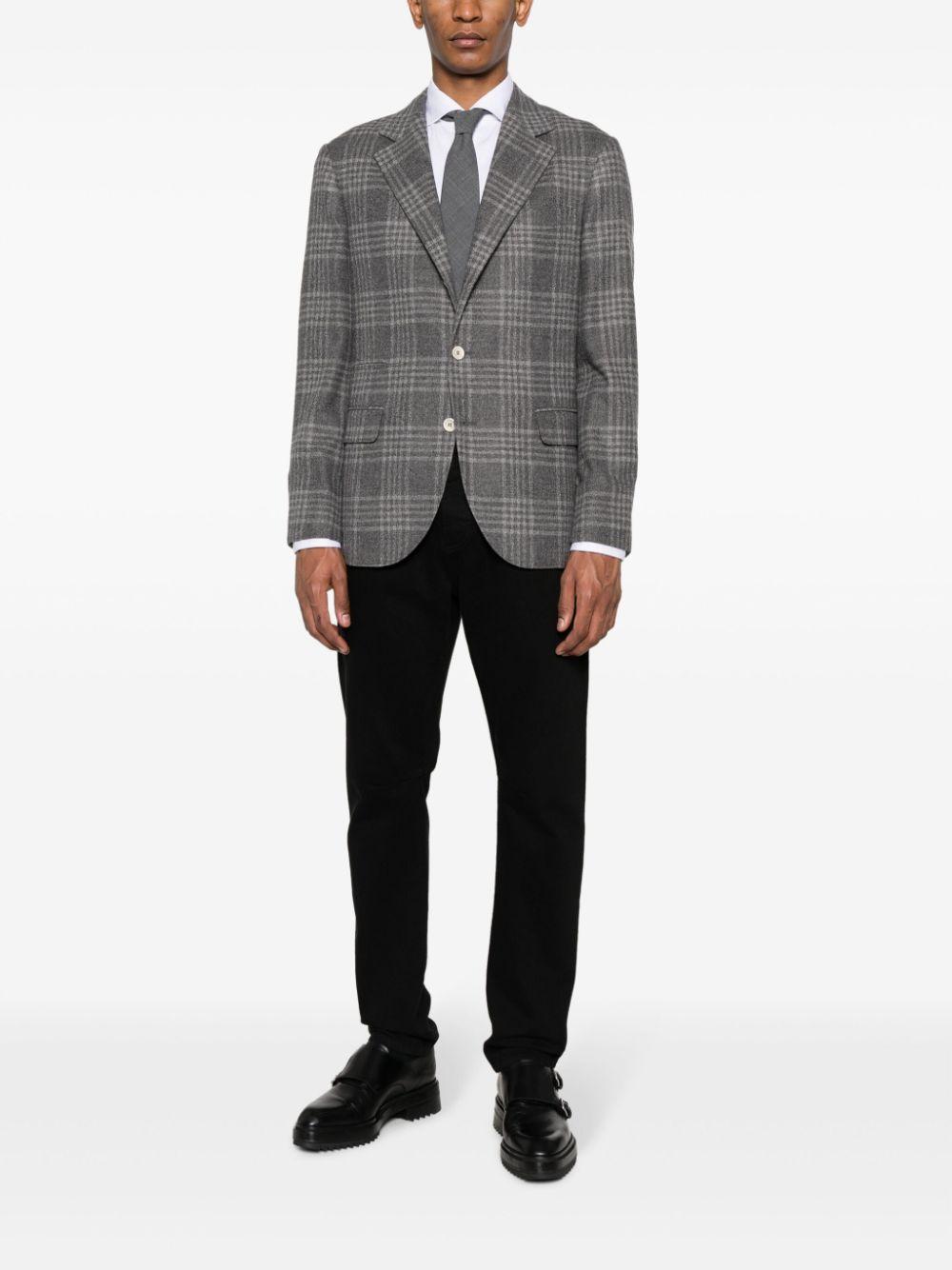check-pattern wool-blend blazer Product Image