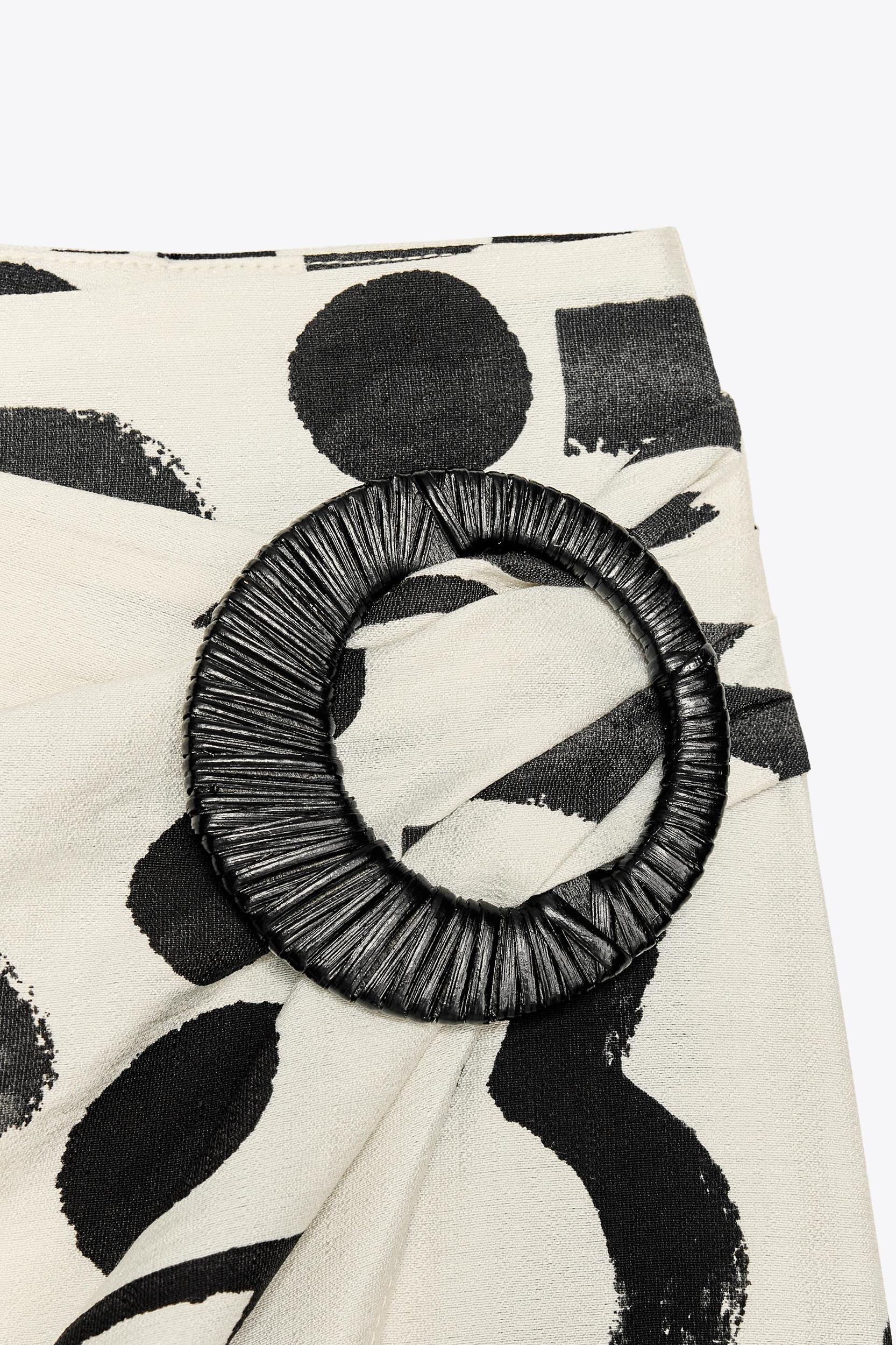 PRINTED BUCKLE MINI SKIRT Product Image