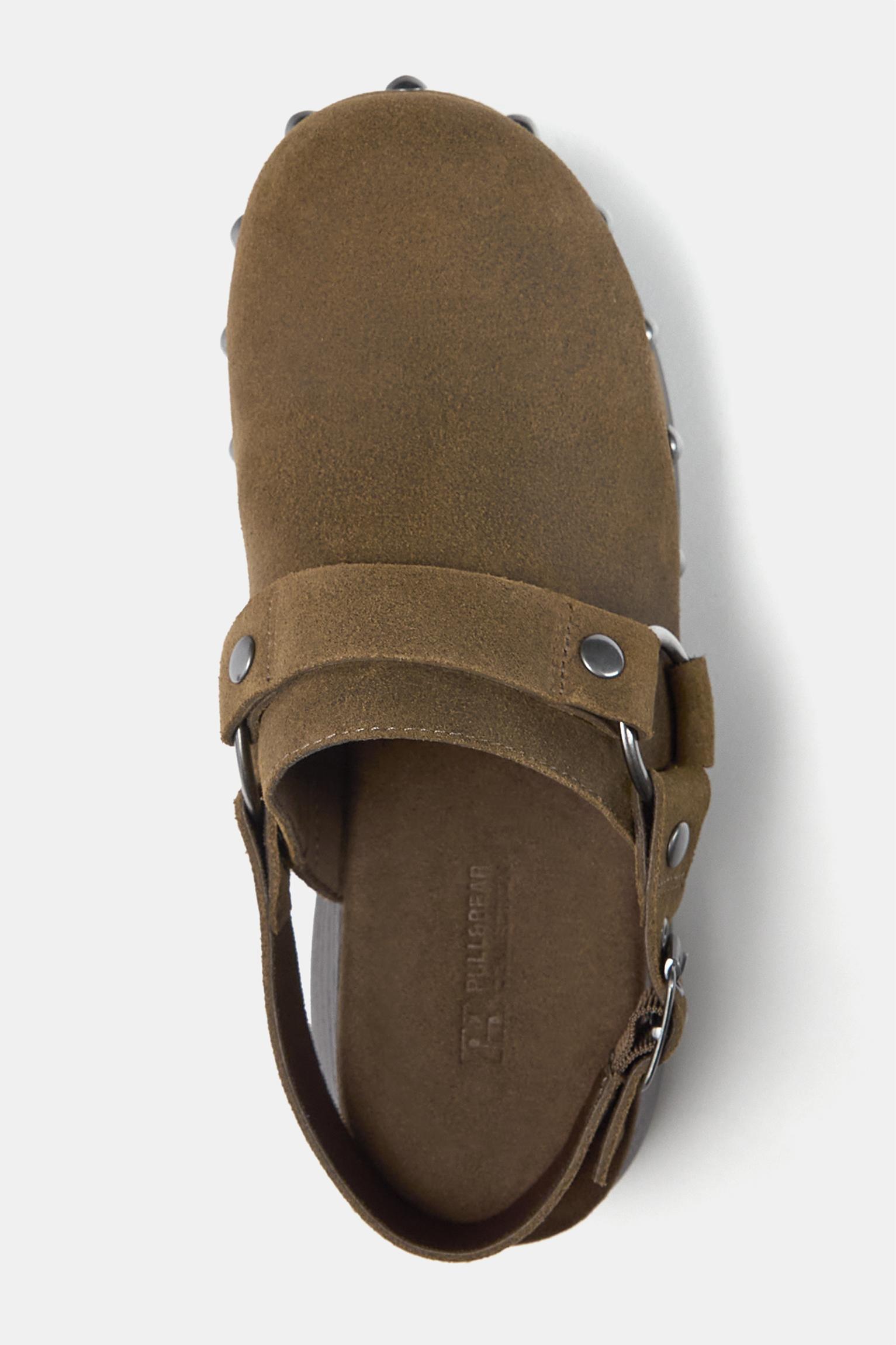 Leather clogs with buckle Product Image