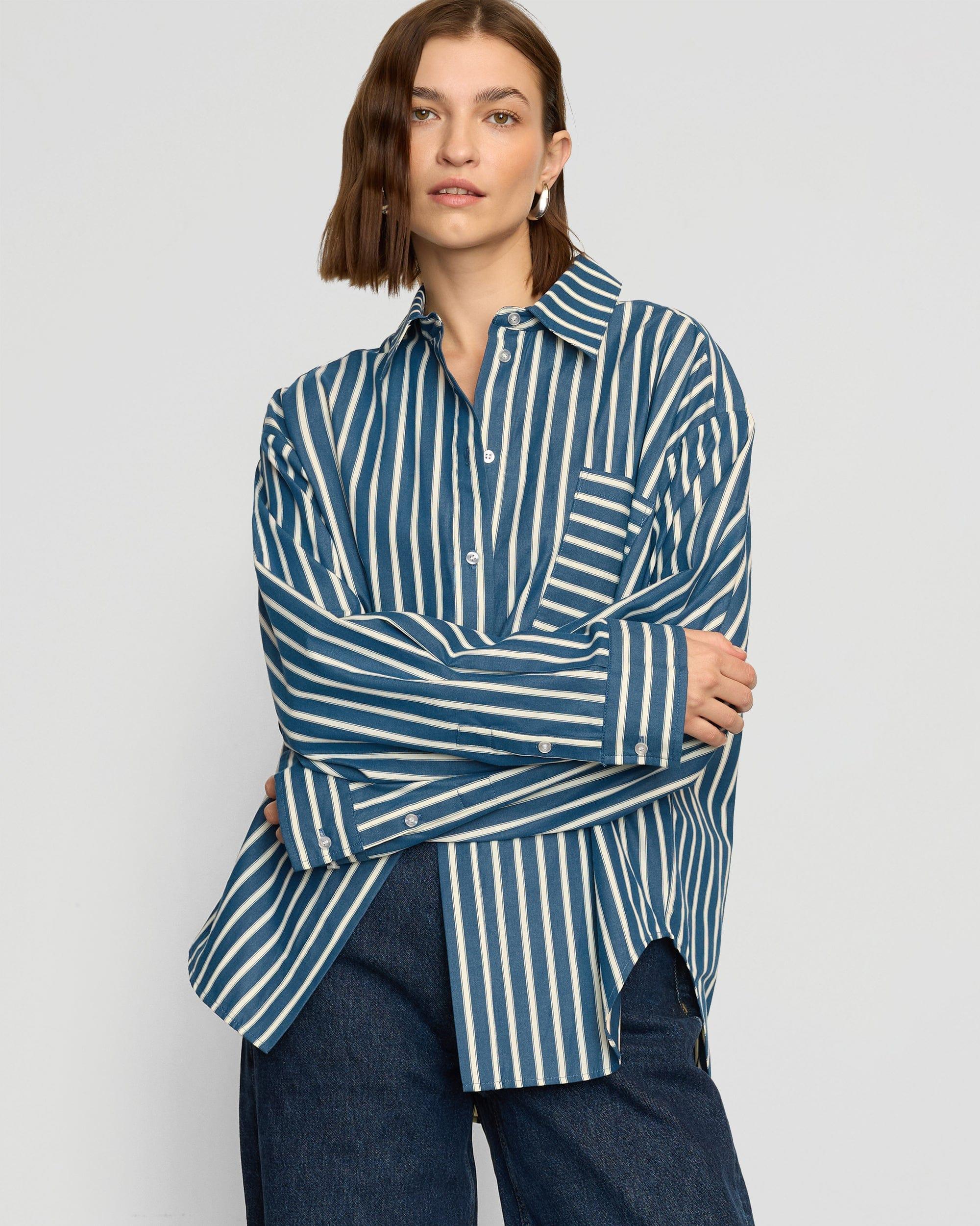 Tariro Oversized Striped Shirt Product Image