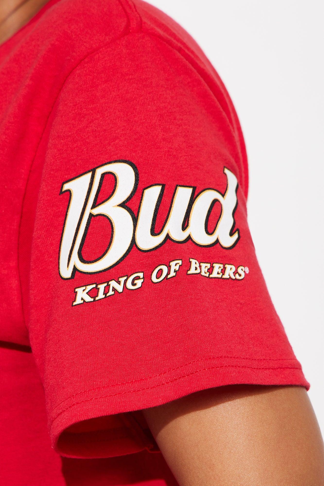 Budweiser King Of Beers Oversized Tee - Red Female Product Image