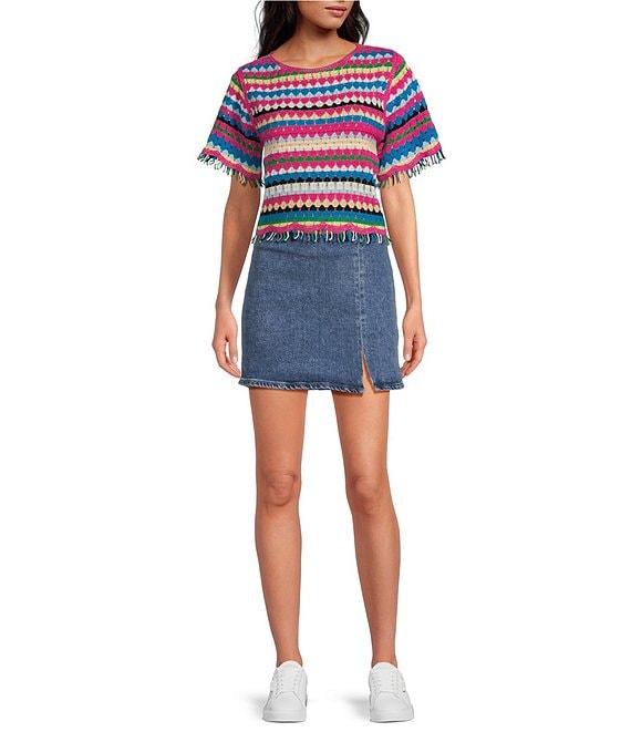 Anna & Ava Crochet Fringe Poncho Product Image