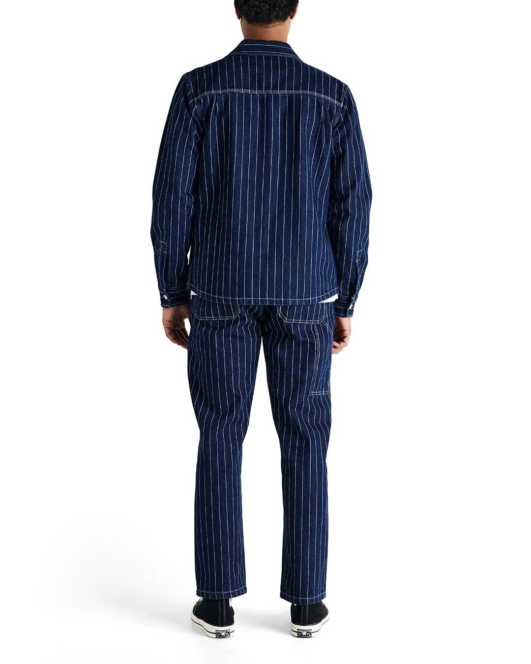 Dallas Stripe Work Pant - Indigo Product Image