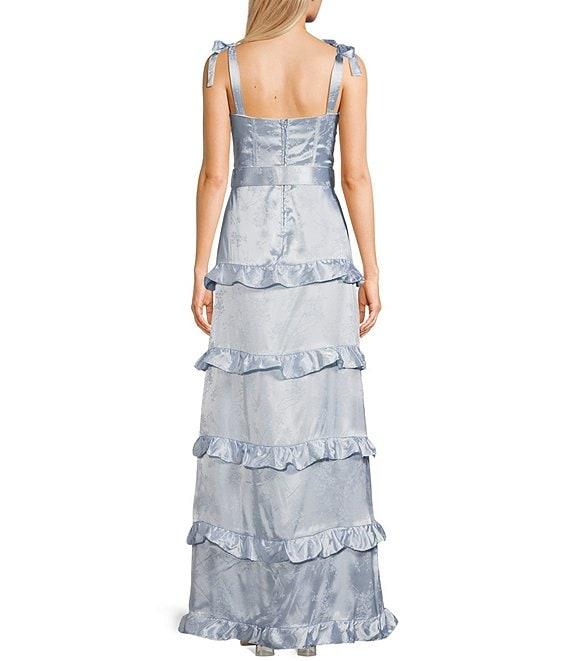 City Vibe Jacquard Sweetheart Neck Bustier Dress Product Image