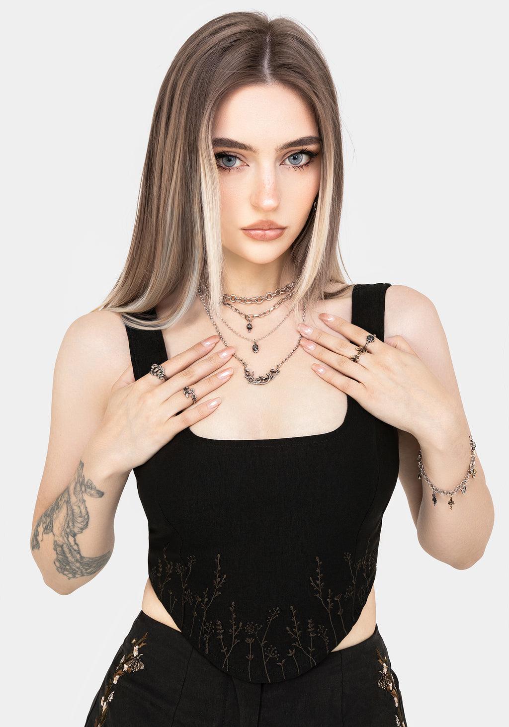 Helena Embroidered Corset Top Product Image