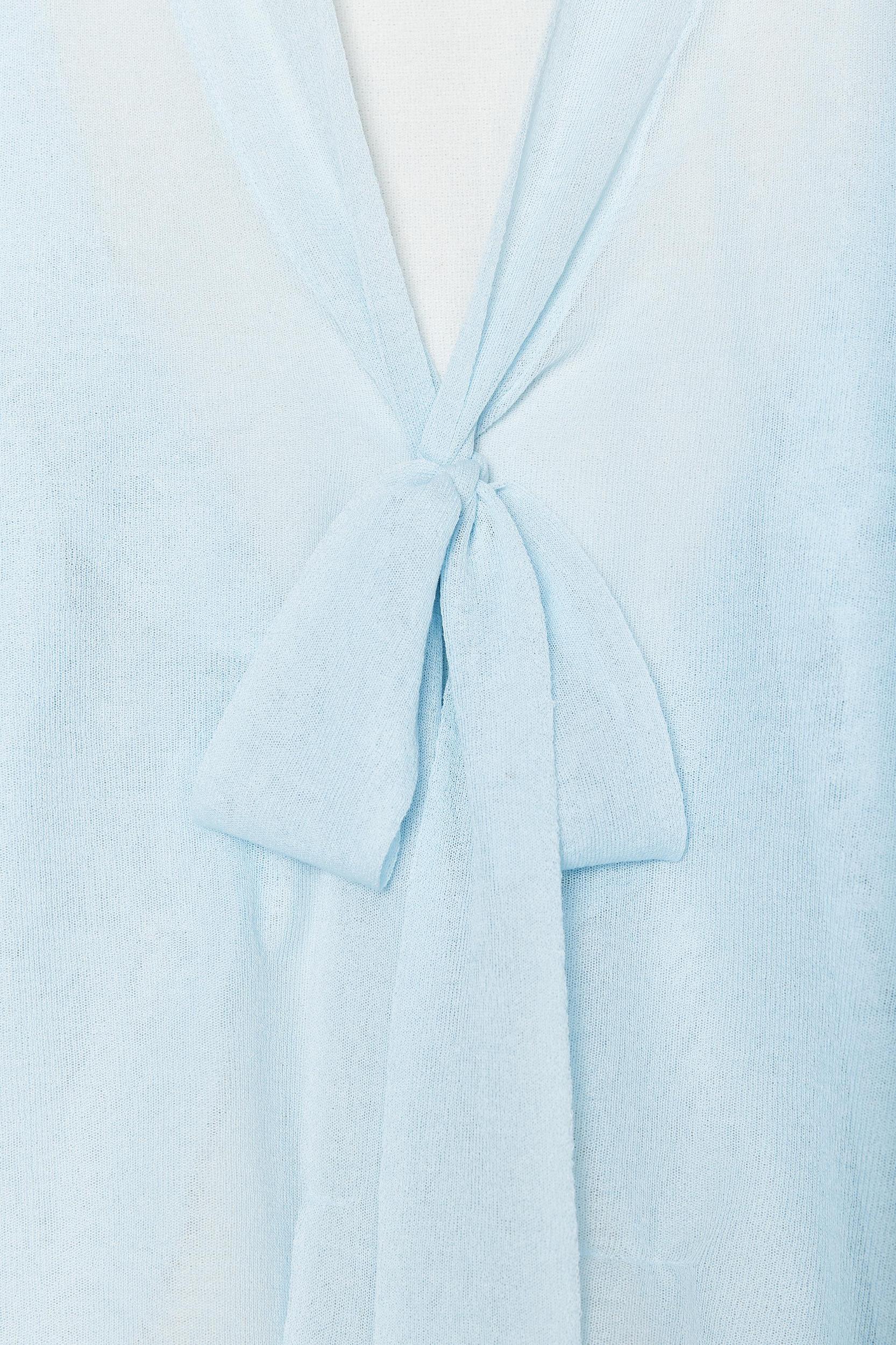 SEMI-SHEER KNIT BLOUSE Product Image