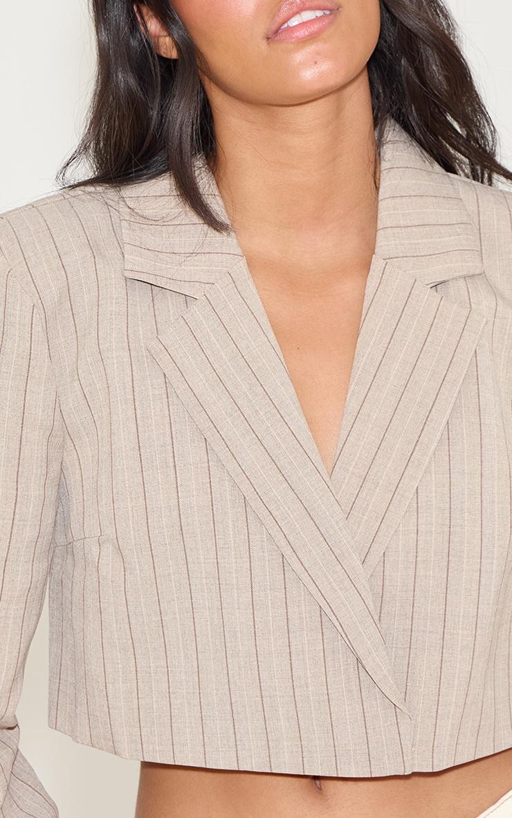 Taupe Boxy Cropped Blazer Product Image