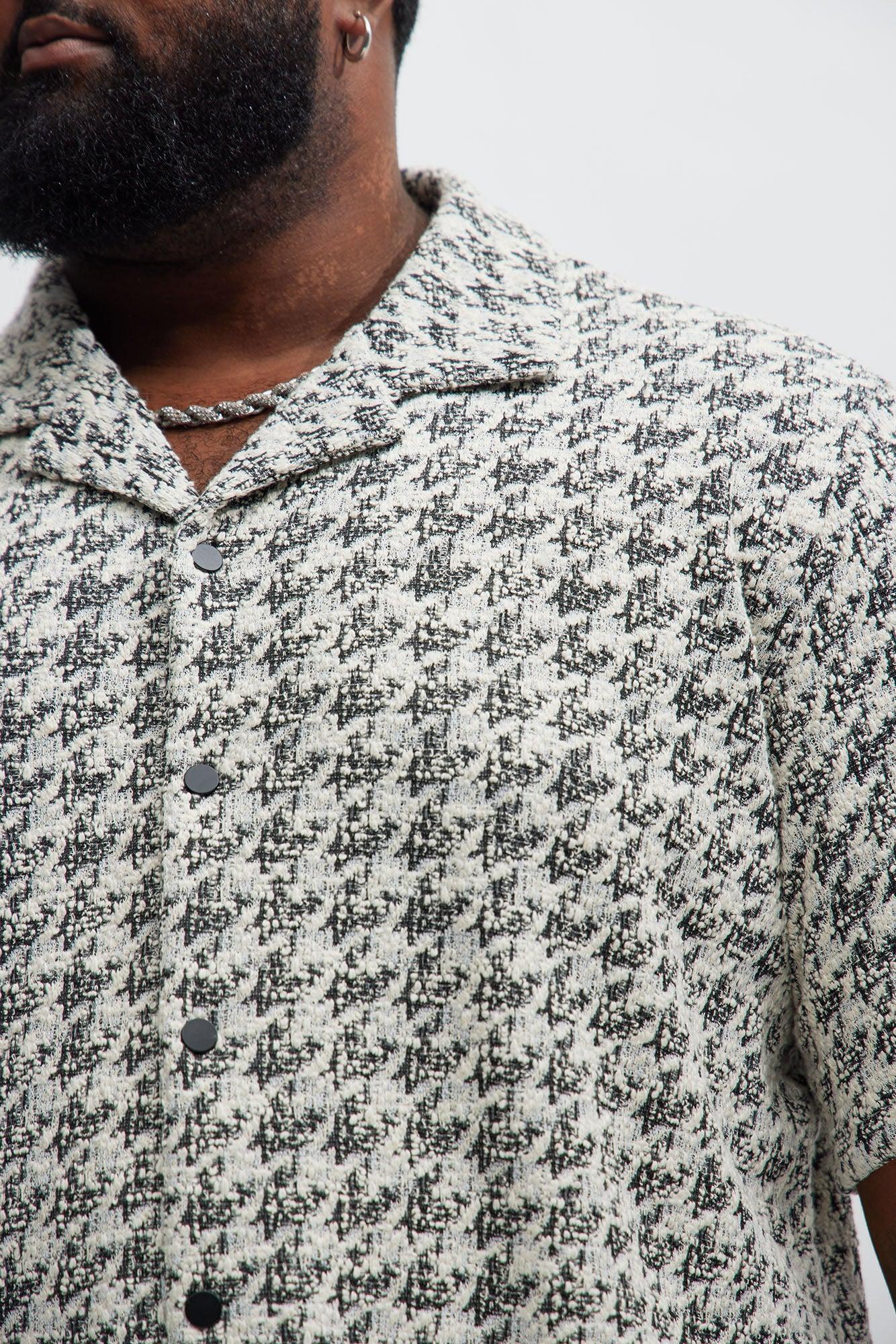 Beck Textured Shirt - Black/White Product Image