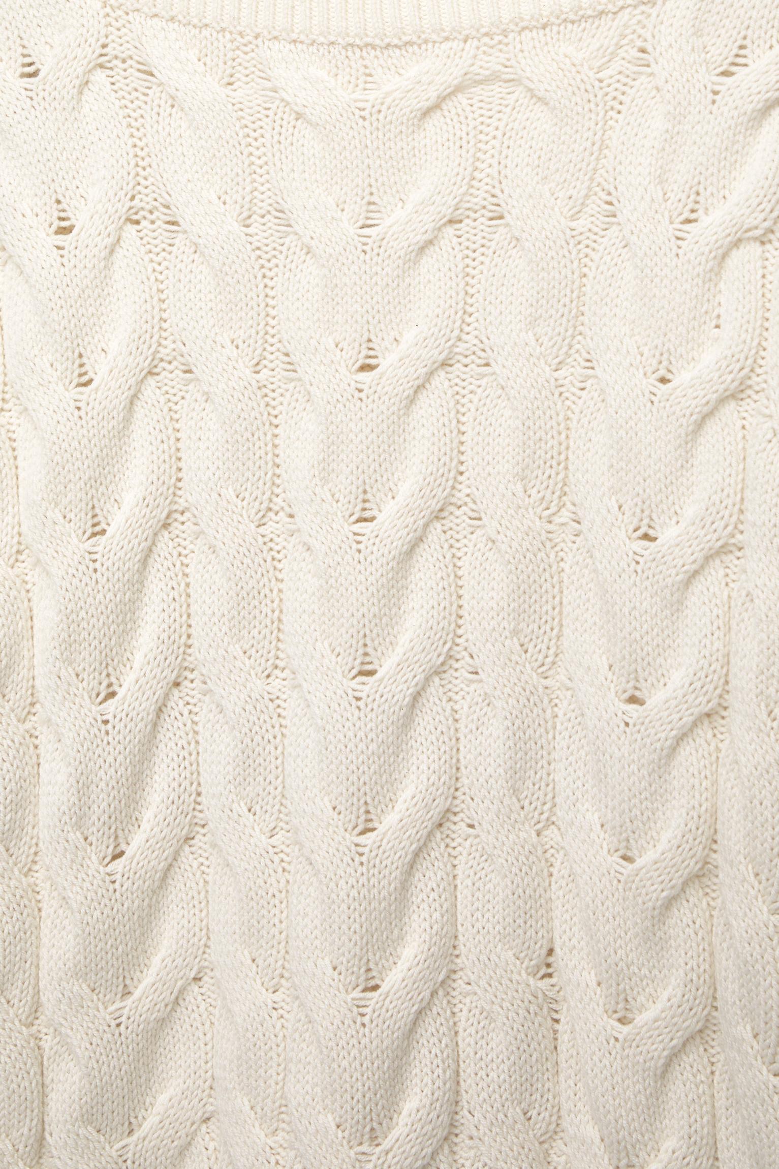 Asymmetric cable-knit sweater Product Image