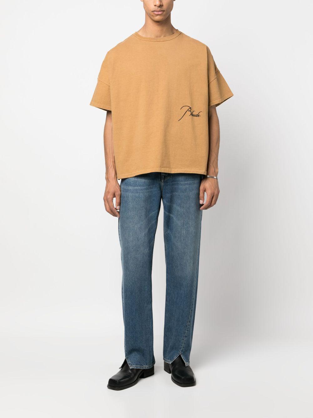 embroidered-logo cotton T-shirt Product Image