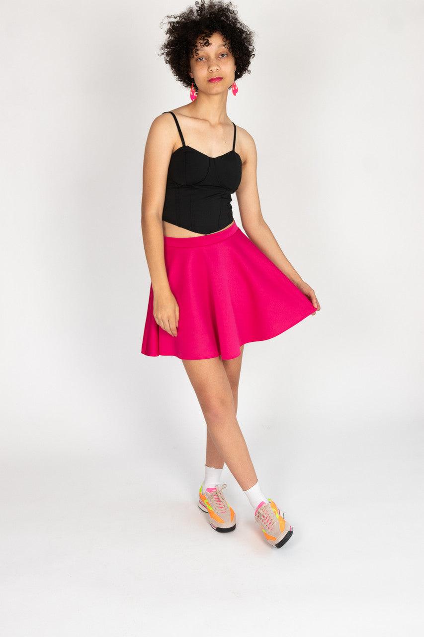 Hot Pink Skater Skirt Product Image