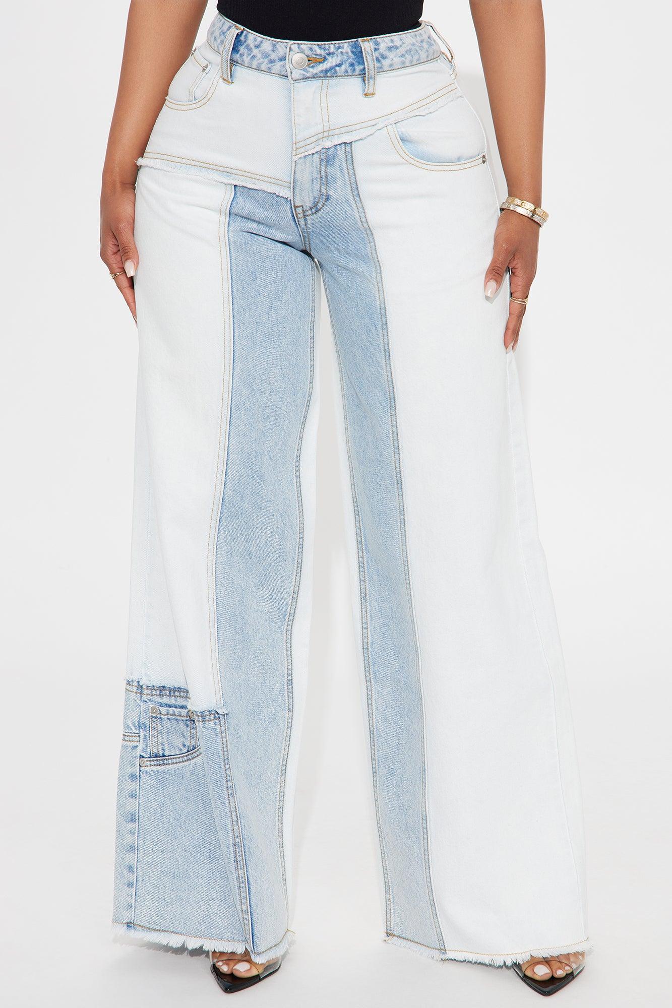 Zoe Mid Rise Wide Leg Denim Jeans - Light Wash Female Product Image