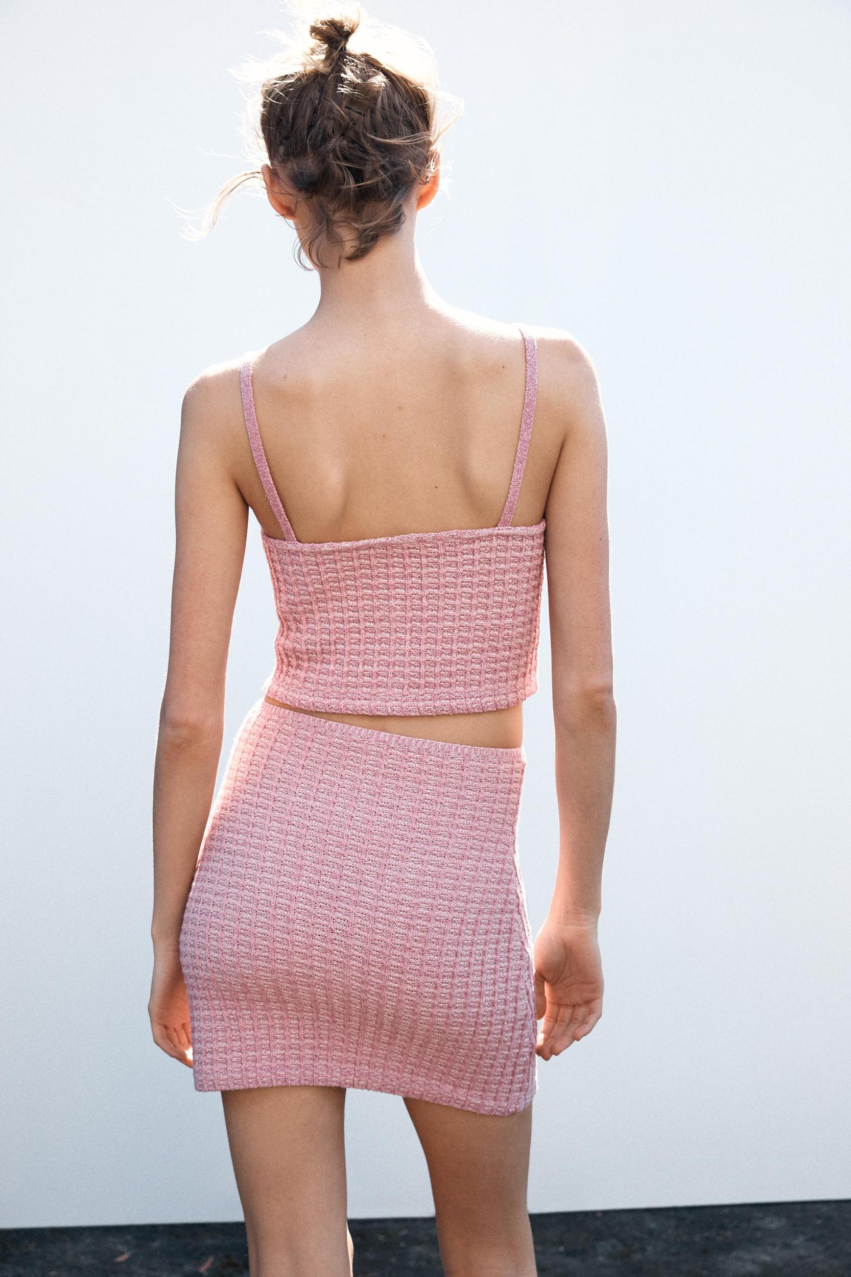 HIGH-WAISTED STRETCH MINI SKIRT Product Image