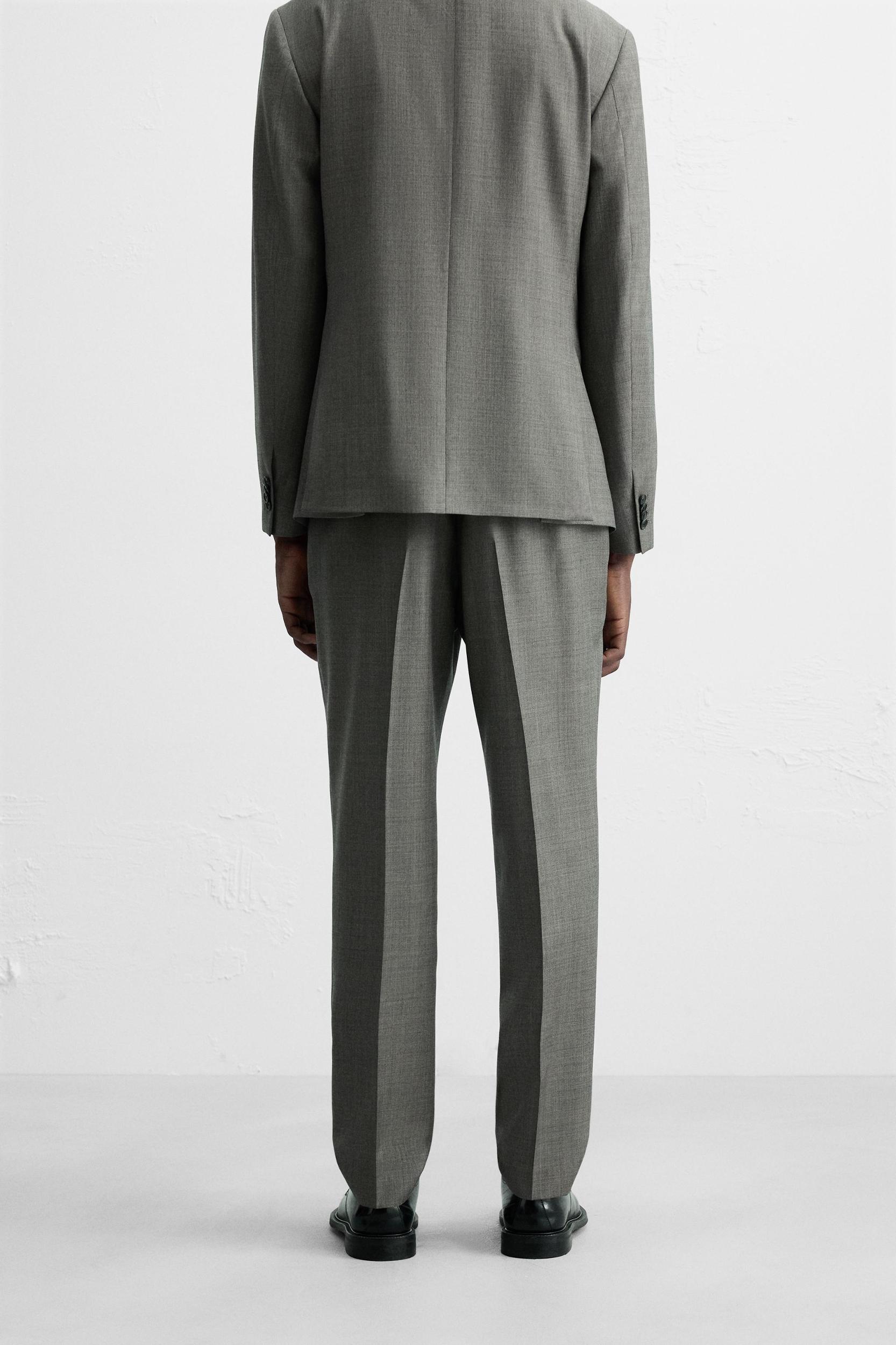 100% WOOL STRUCTURE SUIT PANTS Product Image