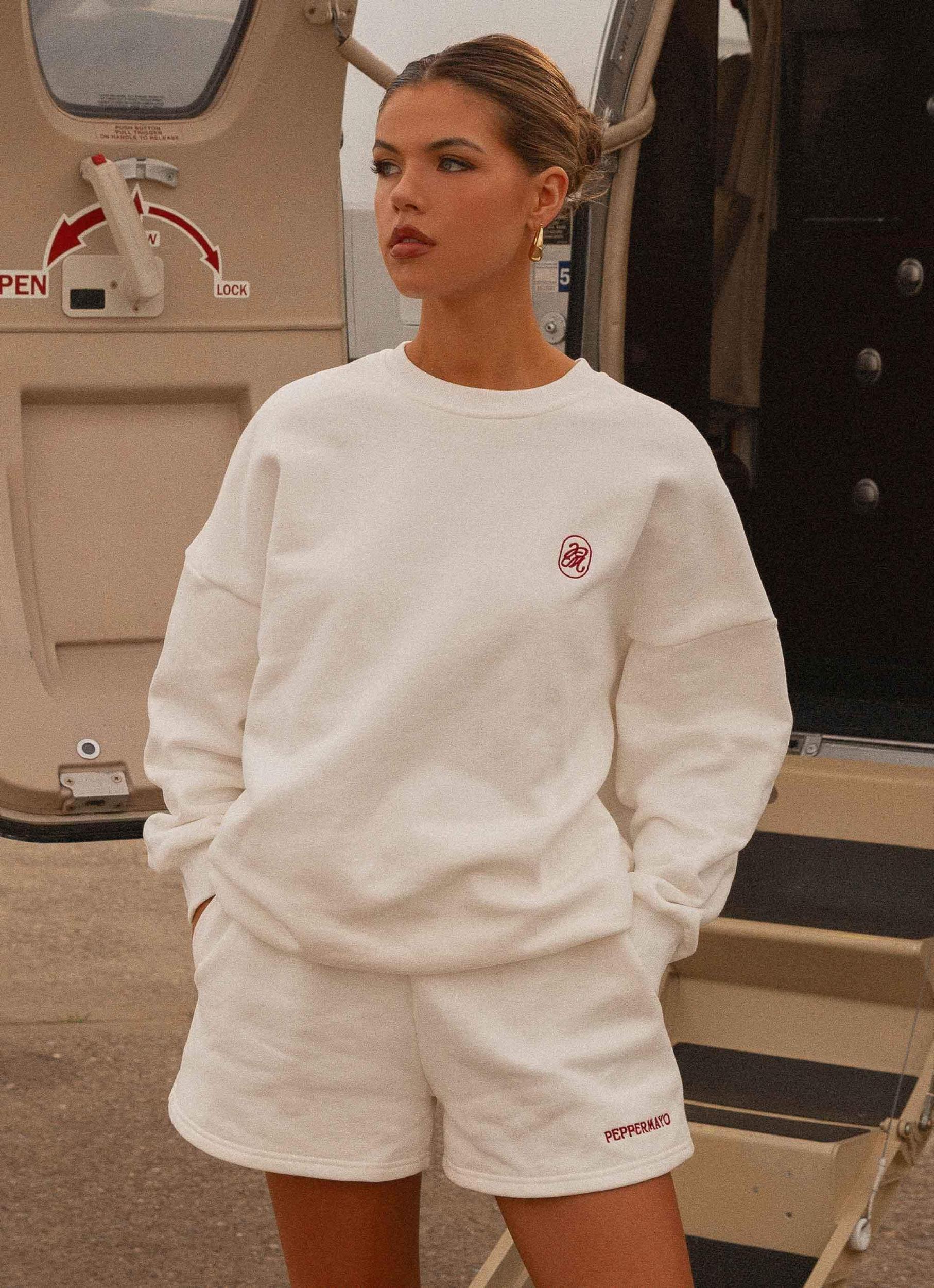 Signature Oversized Sweatshirt - Ivory Product Image