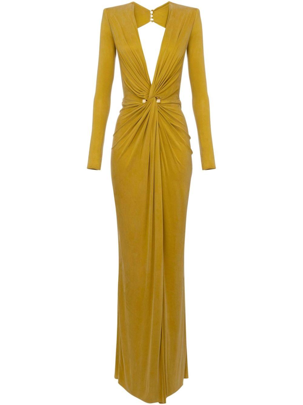 piercing-detail jersey gown Product Image