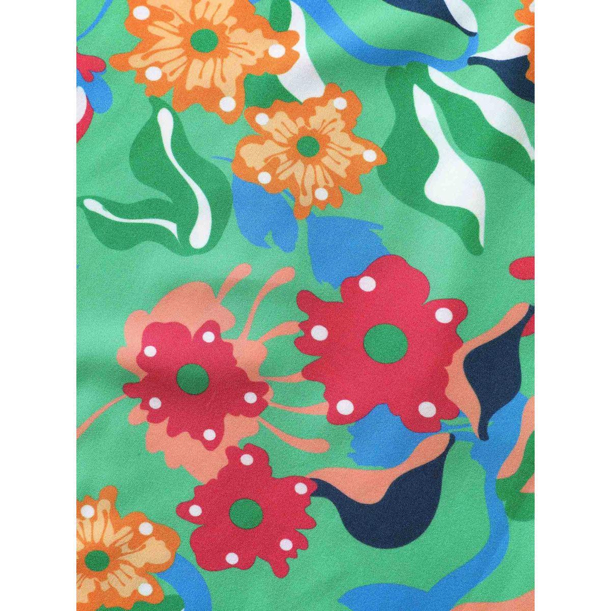 Plus Size Floral Print Braided Shoulder Straps Midi Dress Truegreen Women Non Sleeveless Curvy BloomChic 18-20/2X Product Image