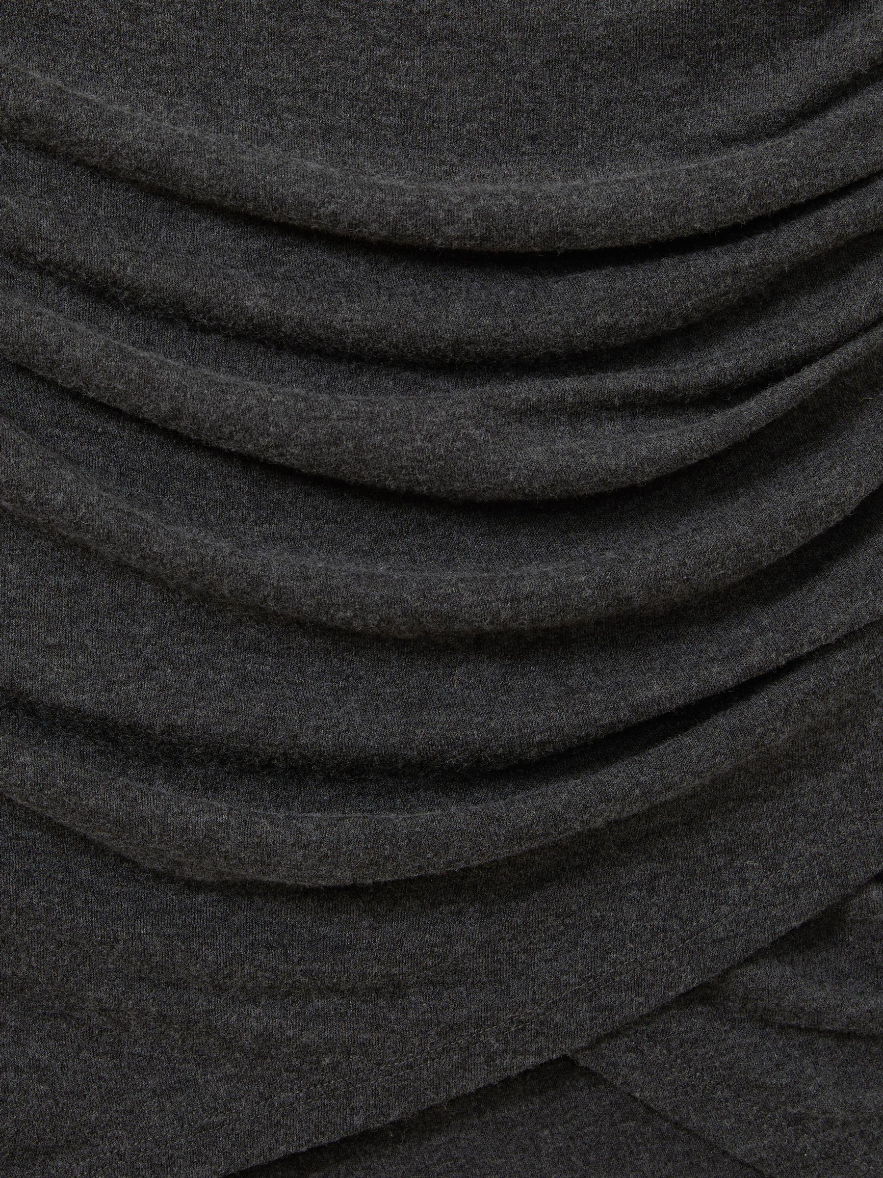Knitted Twist Detail Mini Dress in Grey Product Image