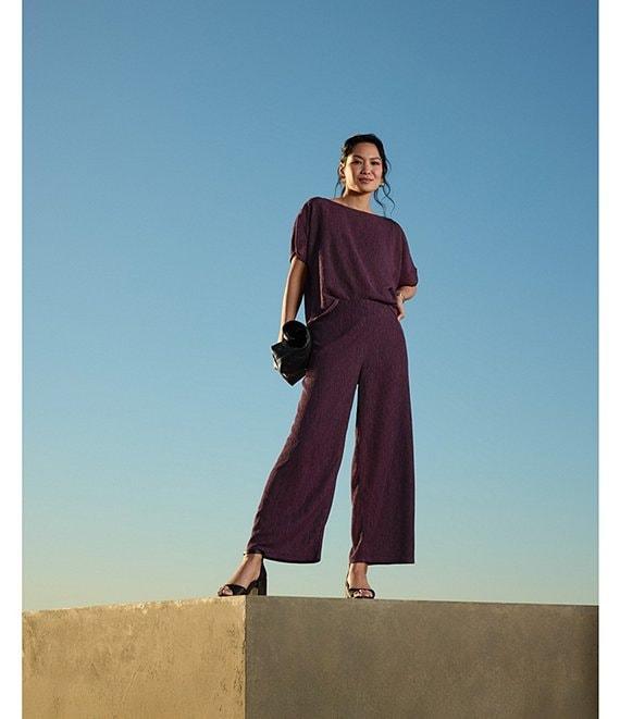 Eileen Fisher Organic Linen Jersey Crew Neck Short Sleeve Tee Product Image