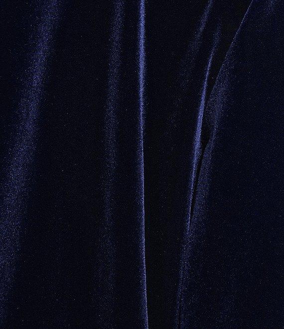 Jones New York Velour Mock Neck Long Sleeve Zip Front Jacket Product Image