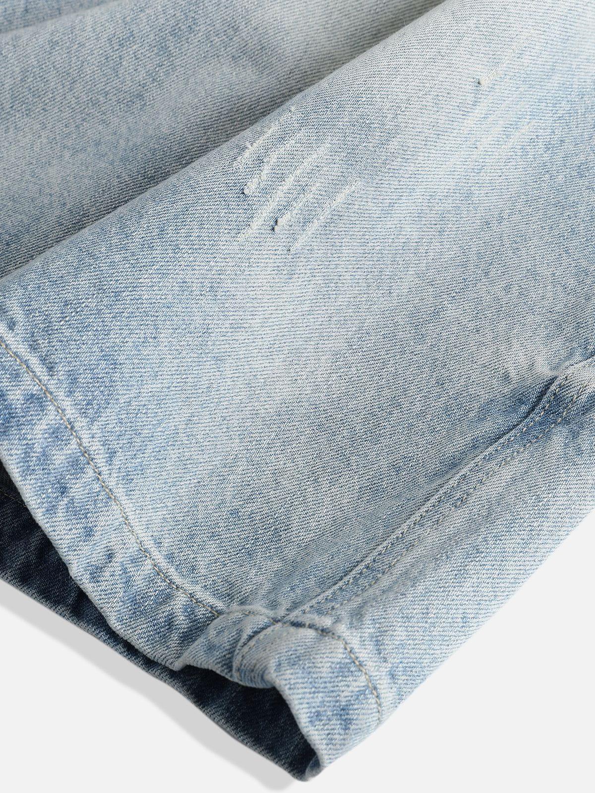 Aelfric Eden Distressed Washed Loose Longline Jorts Product Image