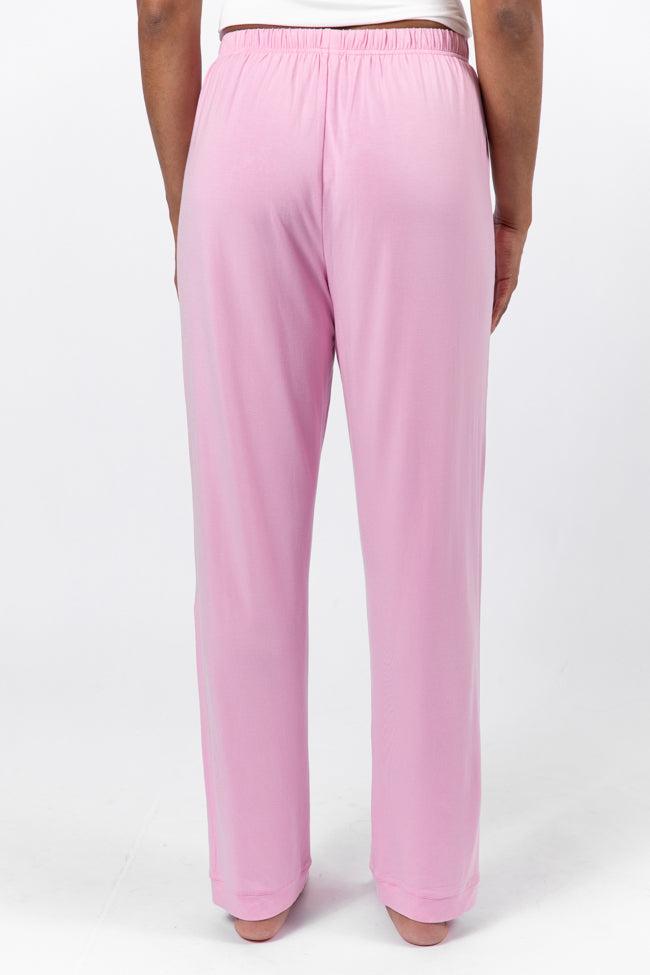 Good To Get Away Pink Bamboo Pajama Set FINAL SALE Product Image