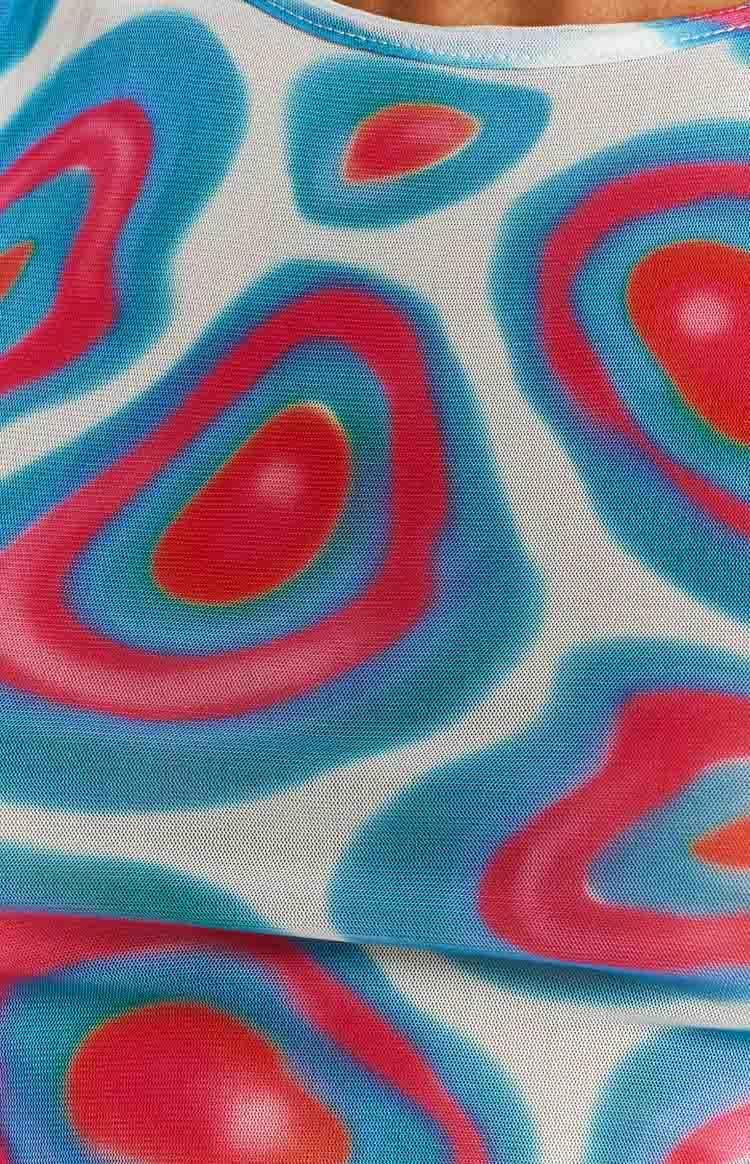 Nora Blue Print Mini Skirt Product Image