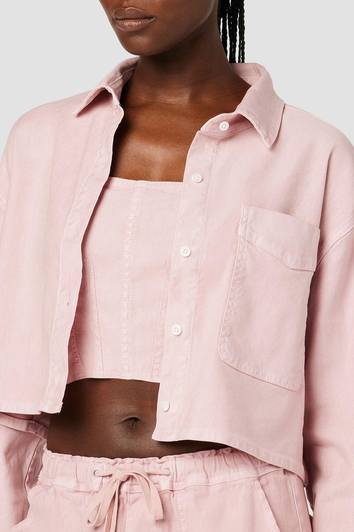 Oversized Cropped Shirt Female Product Image
