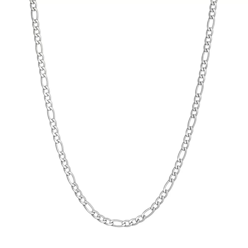 Men's LYNX Stainless Steel 4mm Figaro Chain Necklace, Size: 18" Product Image
