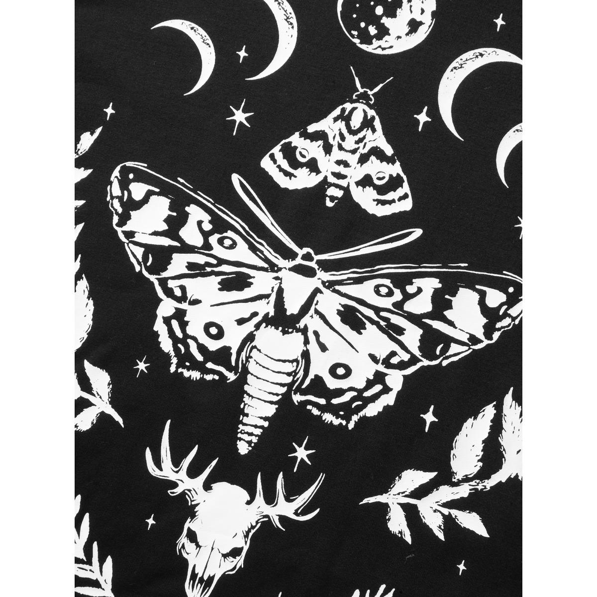 Plus Size Haunted Midnight Motif Solid Hoodie Women Black Leisure Non Hooded Casual Sweatshirts BloomChic 14-16/1X Product Image